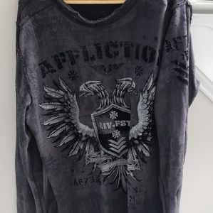 Men's Reversible Affliction Buckle Long Sleeve